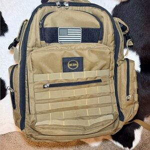 BCOH Dad’s Diaper Bag backpack with foldable bassinet